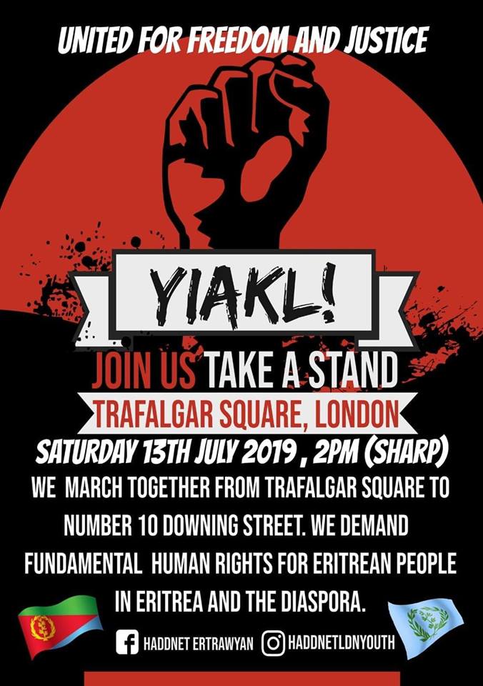 Yiakil! Eritrean DEMO, in London UK 