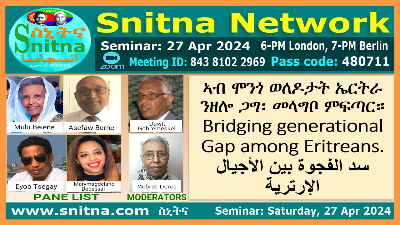 Bridging generational Gap among Eritreans.